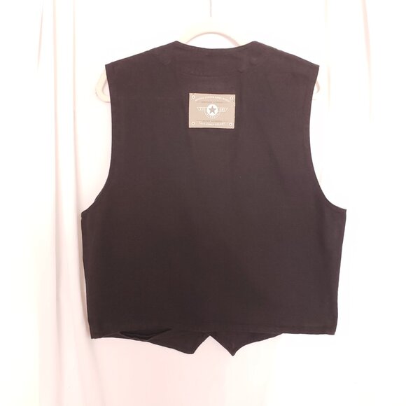 USA Army Paragon Military Black Button Down V Neck Pockets Demin Vest Medium - Picture 16 of 16